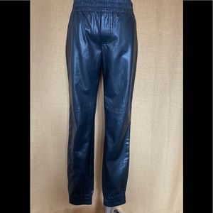 Love Token Faux Leather Joggers